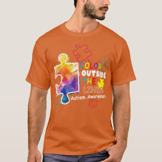 Autism Awareness Color buiten de regel T-shirt