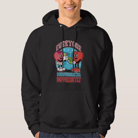 Autism Awareness Communicates Differently Teacher  Hoodie (Voorkant)