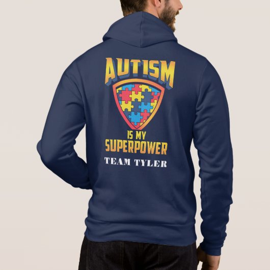 Autism Awareness Custom Family Matching Hoodie (Achterkant)