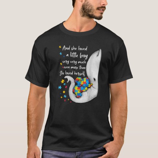 Autism Awareness Cute Elephanies Mam and Kind T-shirt (Voorkant)