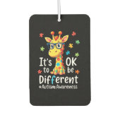 Autism Awareness Cute Giraffe Animal Its Ok To Be Luchtverfrisser (Voorkant)