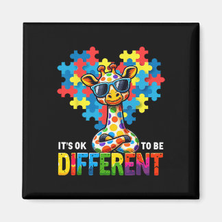 Autism Awareness Cute Giraffe Animal It's Ok To Be Magneet
