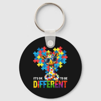 Autism Awareness Cute Giraffe Animal It's Ok To Be Sleutelhanger