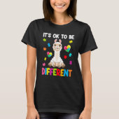 Autism Awareness Cute Llama  It s Ok To Be Differe T-shirt (Voorkant)
