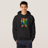 Autism Awareness Dabbing Unicorn Puzzle Piece For  Hoodie (Voorkant volledig)