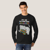Autism Awareness Dad Accept Proud Autism Son Dad E T-shirt (Voorkant volledig)