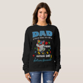 Autism Awareness Dad Father Love Proud Autism Son  Trui (Voorkant volledig)