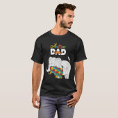 Autism Awareness Dad Proud Autistic Son Daughter E T-shirt (Voorkant volledig)