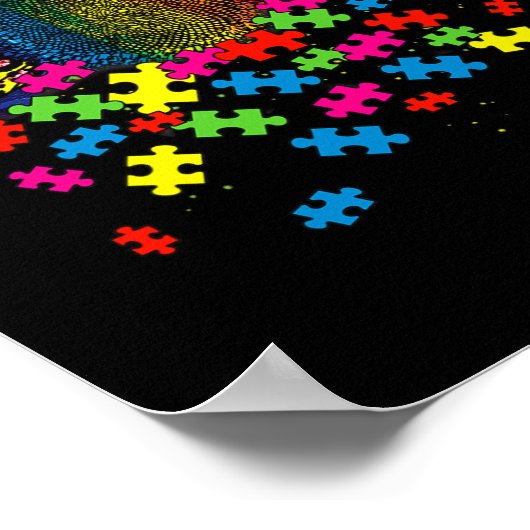 Autism Awareness Daisy Flower Accepteren Begrip Lo Poster (Hoek)