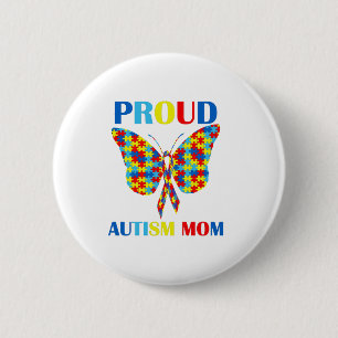 Autism Awareness Day Autisme Mam Gift Proud Mam Ronde Button 5,7 Cm