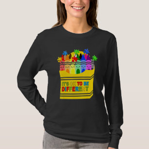 Autism Awareness Day Pencil Het is oké om verschil T-shirt