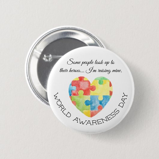 Autism Awareness Day Pinback Button (Voorkant /achterkant)