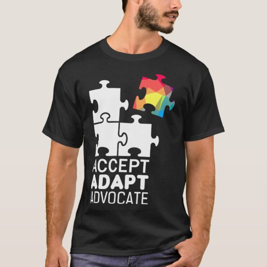 Autism Awareness Day Puzzle Piece Inspirerend Qu T-shirt (Voorkant)