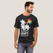 Autism Awareness Day Puzzle Piece Inspirerend Qu T-shirt (Voorkant volledig)
