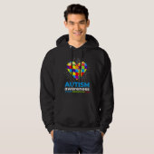 Autism Awareness Day Support Accepteert Lov Hoodie (Voorkant volledig)