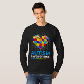 Autism Awareness Day Support Accepteert Lov T-shirt (Voorkant volledig)