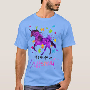Autism Awareness Day Unicorn Gift, Het is oké om D T-shirt