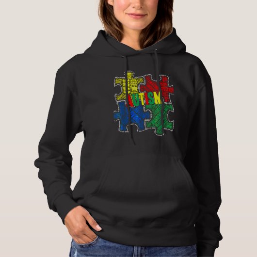 Autism Awareness Design Support Spread Kindness Hoodie (Voorkant)