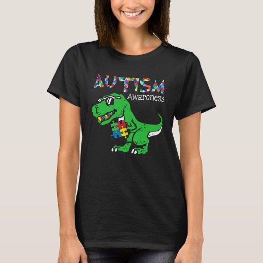 Autism Awareness Dinosaur Its Ok To Be Different B T-shirt (Voorkant)