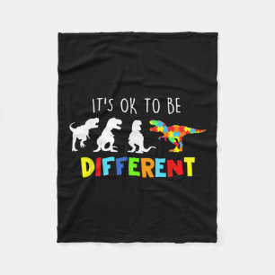 Autism Awareness Dinosaur Kind boezemt het op zijn Fleece Deken