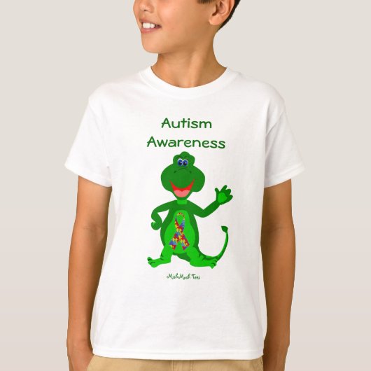 Autism Awareness Dinosaur T-shirt (Voorkant)