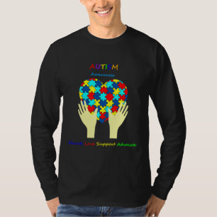 Autism Awareness Educate Love Support Avocate T-shirt
