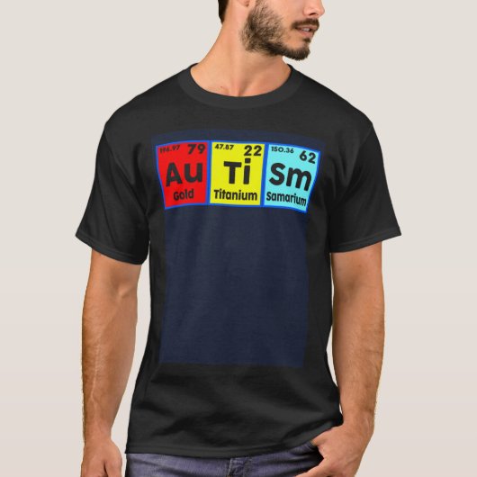 Autism Awareness Elements Periodic Table Women Men T-shirt (Voorkant)