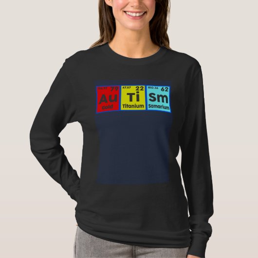 Autism Awareness Elements Periodic Table Women Men T-shirt (Voorkant)