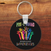 Autism Awareness Embrace Difference Shirt First D Sleutelhanger (Voorkant)