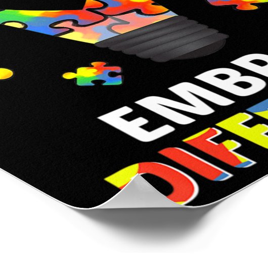 Autism Awareness Embrace Differences 100 Days Of S Poster (Hoek)