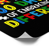 Autism Awareness Embrace Differences 100 Days Of S Poster (Hoek)