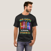 Autism Awareness Embrace Differences 100 Days Of S T-shirt (Voorkant volledig)