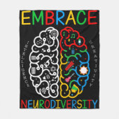 Autism Awareness Embrace Neurodiversity ADHD Auti Fleece Deken (Voorkant)