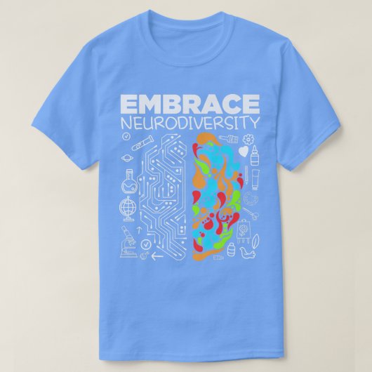 Autism Awareness Embrace Neurodiversity Brain ADHD T-shirt (Design voorkant)