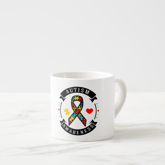 Autism Awareness-Espresso Mok (Voorkant rechts)
