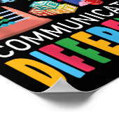 Autism Awareness Everyone Communicates Differently Poster (Hoek)