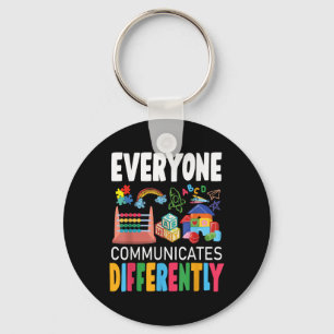 Autism Awareness Everyone Communicates Differently Sleutelhanger