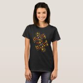 Autism Awareness Fall Leaf Autumn Thanksgiving Puz T-shirt (Voorkant volledig)