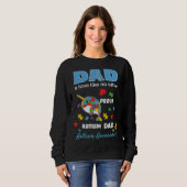 Autism Awareness Father Love Proud Autism Son Dad Trui (Voorkant volledig)