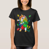 Autism Awareness Flossing Unicorn Puzzle Piece Gif T-shirt (Voorkant)