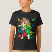 Autism Awareness Flossing Unicorn Puzzle Piece Gif T-shirt (Voorkant)