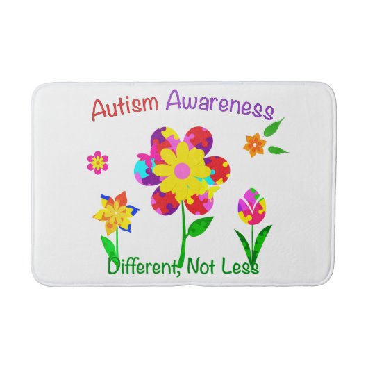 Autism Awareness Flowers Badmat (Voorkant)