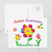 Autism Awareness Flowers Briefkaart (Voorkant / Achterkant)