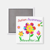 Autism Awareness Flowers Magneet (Voorkant / Achterkant)