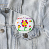 Autism Awareness Flowers Ronde Button 7,6 Cm (In situ)