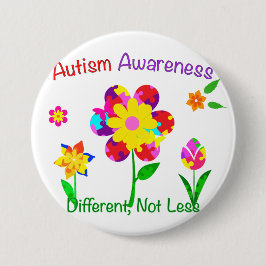 Autism Awareness Flowers Ronde Button 7,6 Cm