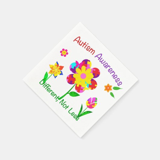 Autism Awareness Flowers Servetten (Hoek)