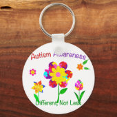 Autism Awareness Flowers Sleutelhanger (Voorkant)