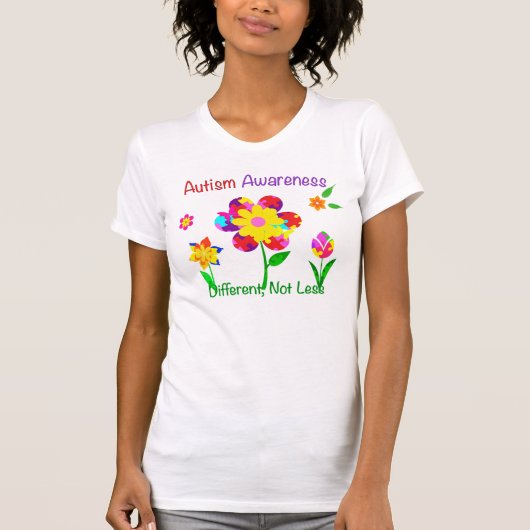 Autism Awareness Flowers T-shirt (Voorkant)