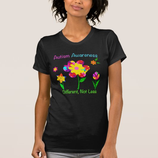 Autism Awareness Flowers T-shirt (Voorkant)